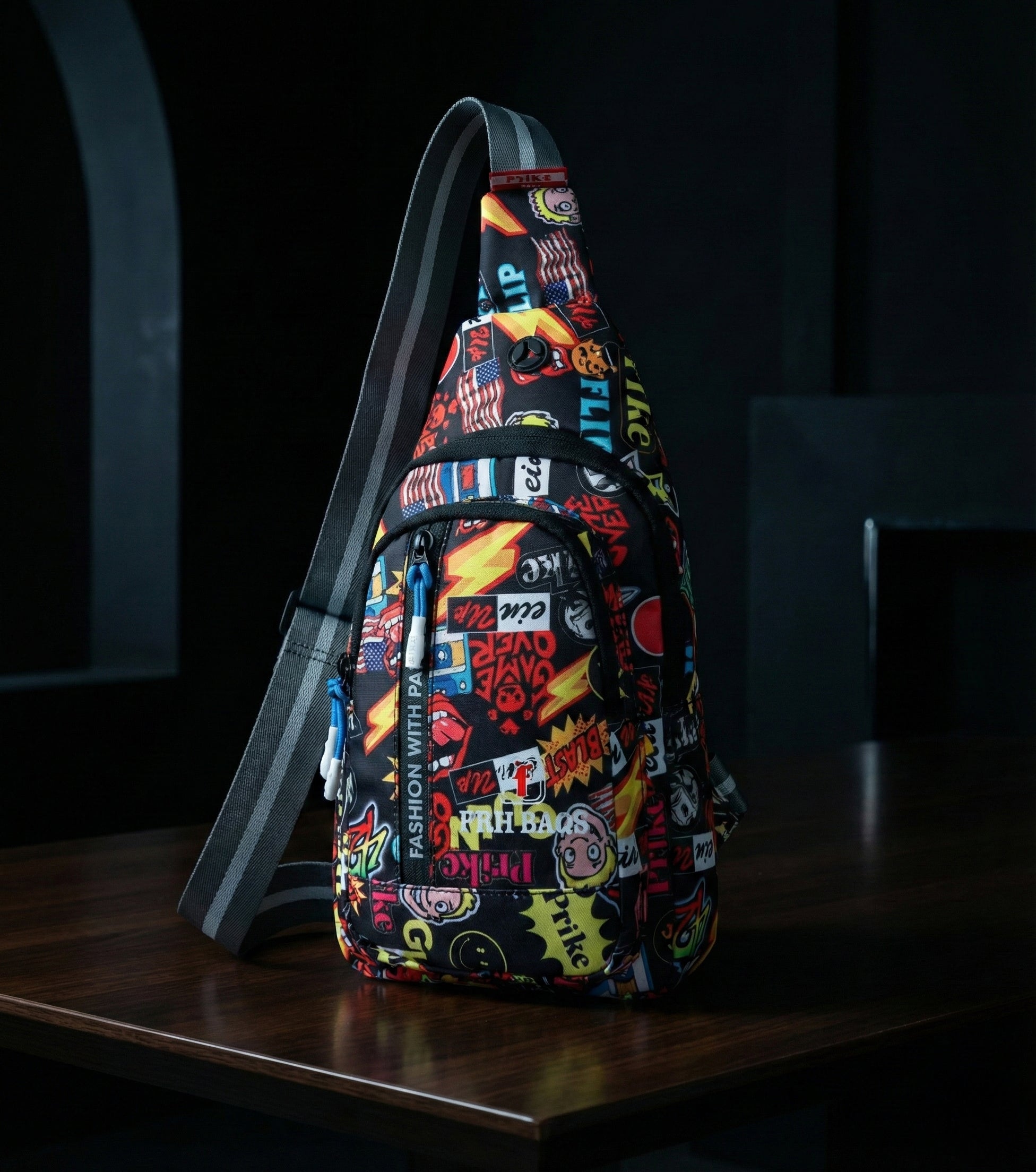 Graffiti Street Crossbody Sling Bag – Trendy Lightweight Travel & Daily Use Side Bag