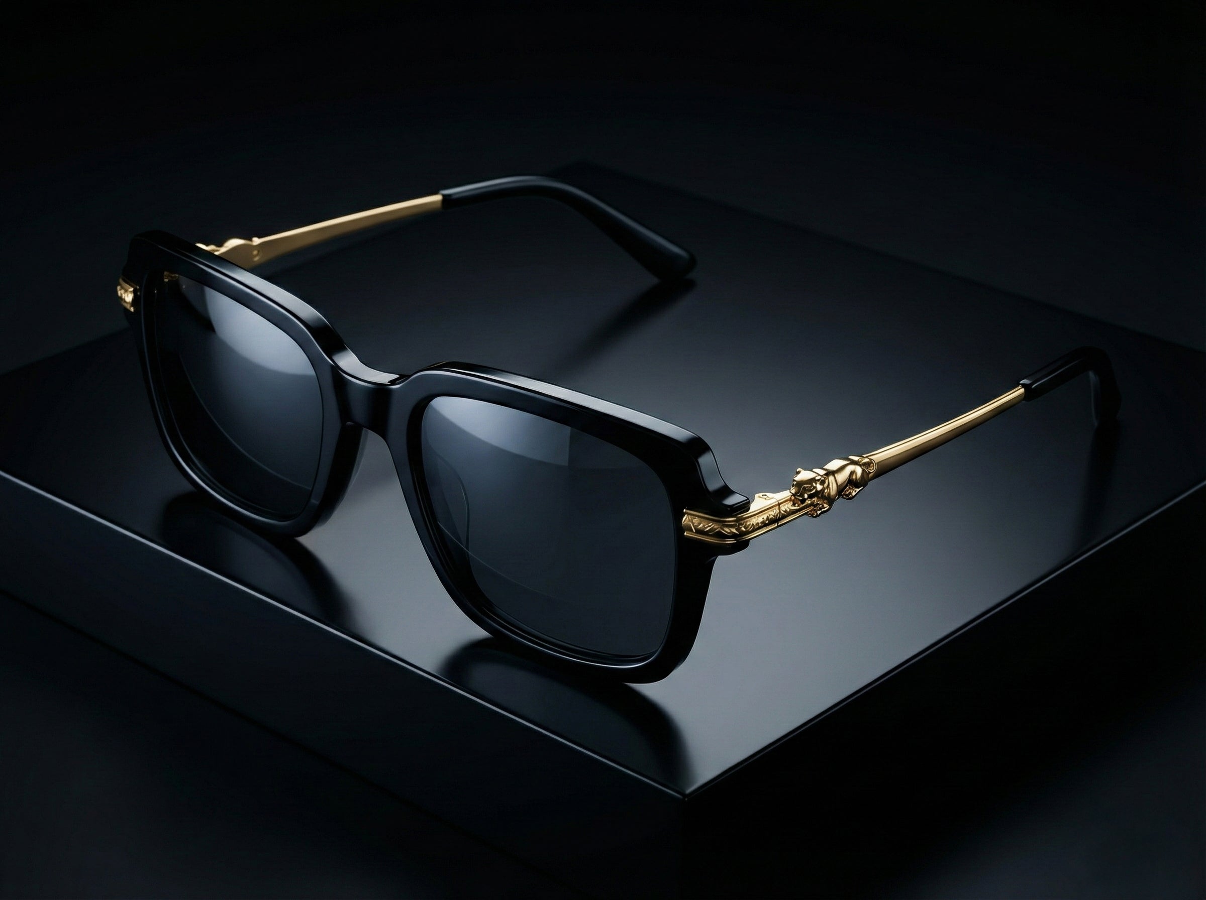 Rimless Rectangle Sunglasses – Retro Gold Metal | Unisex Trendy Shades