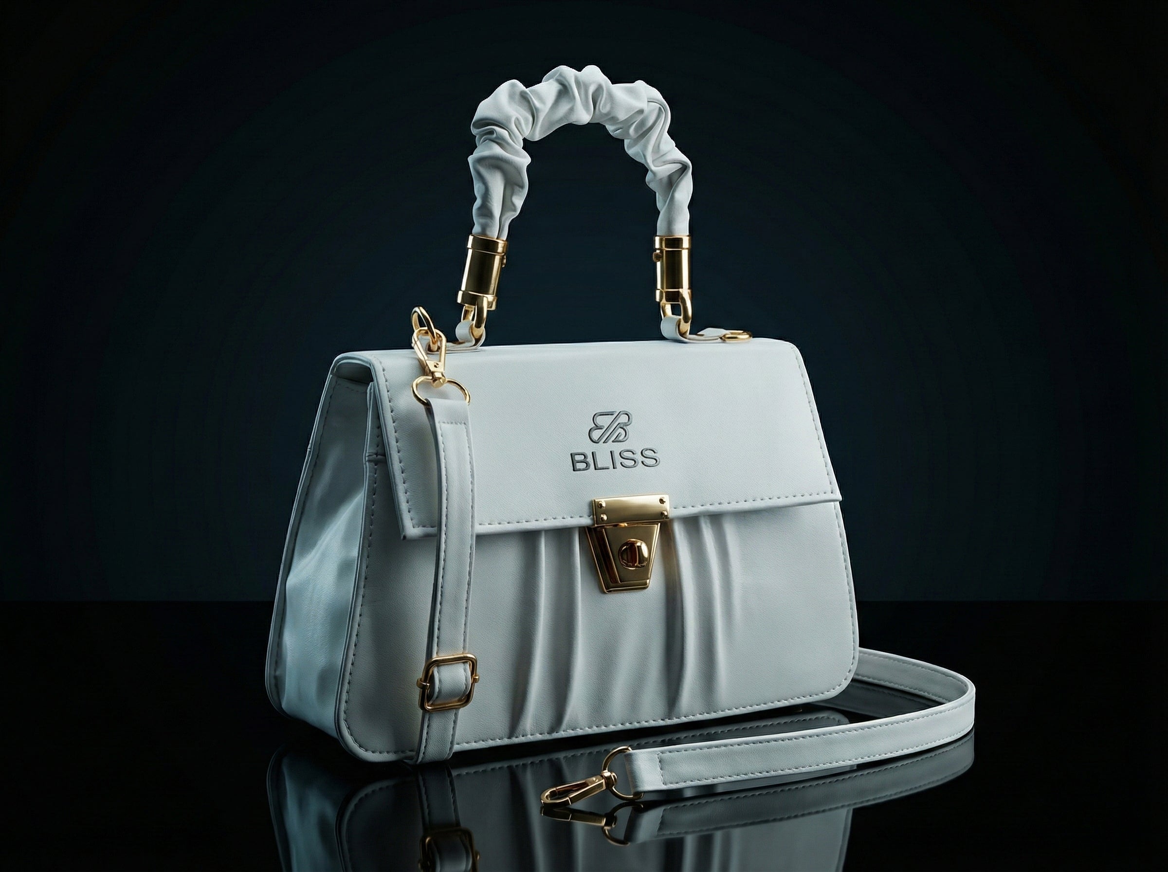 Bliss Luxury Mini Shoulder Handbag for Women – Structured Crossbody with Gold Hardware