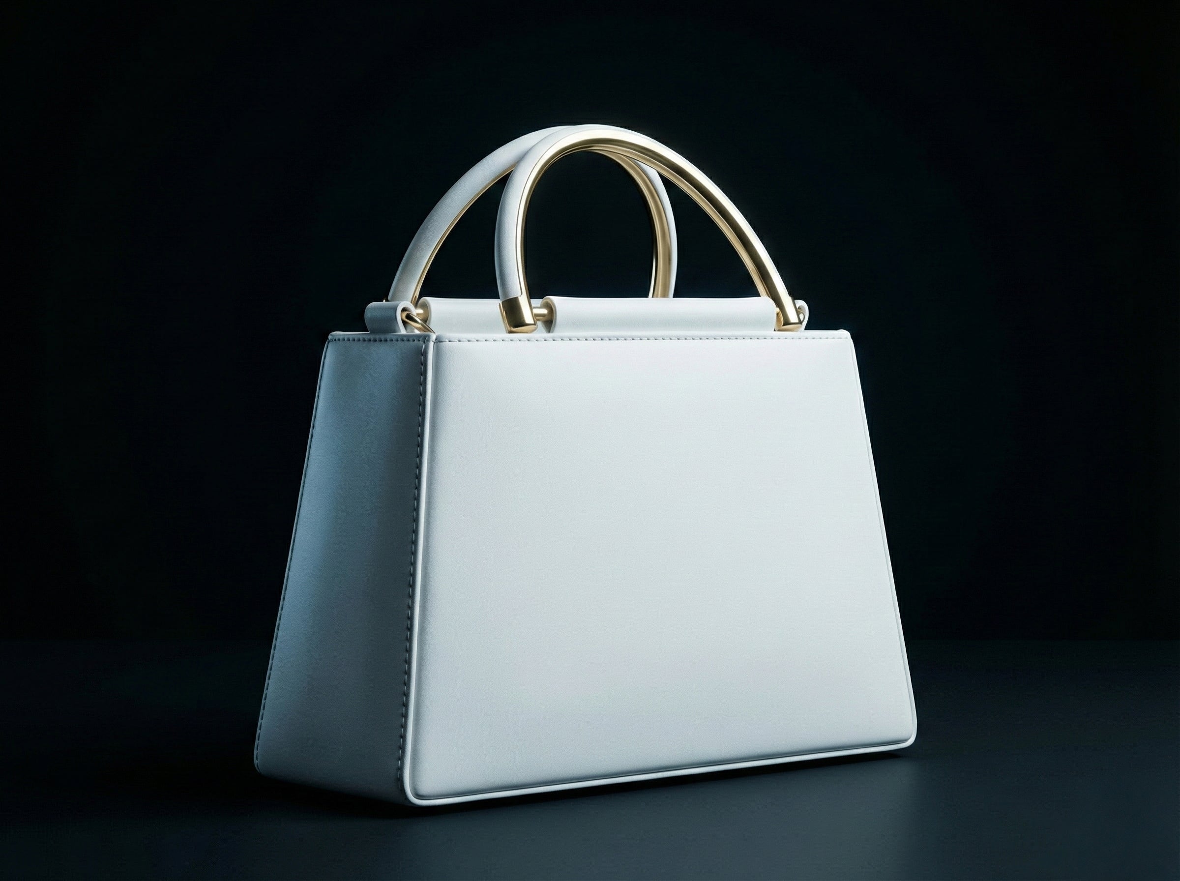 Luxury Women’s Top Handle Handbag – Elegant Structured Design with Gold Metal Rings | Premium Shoulder & Crossbody Bag