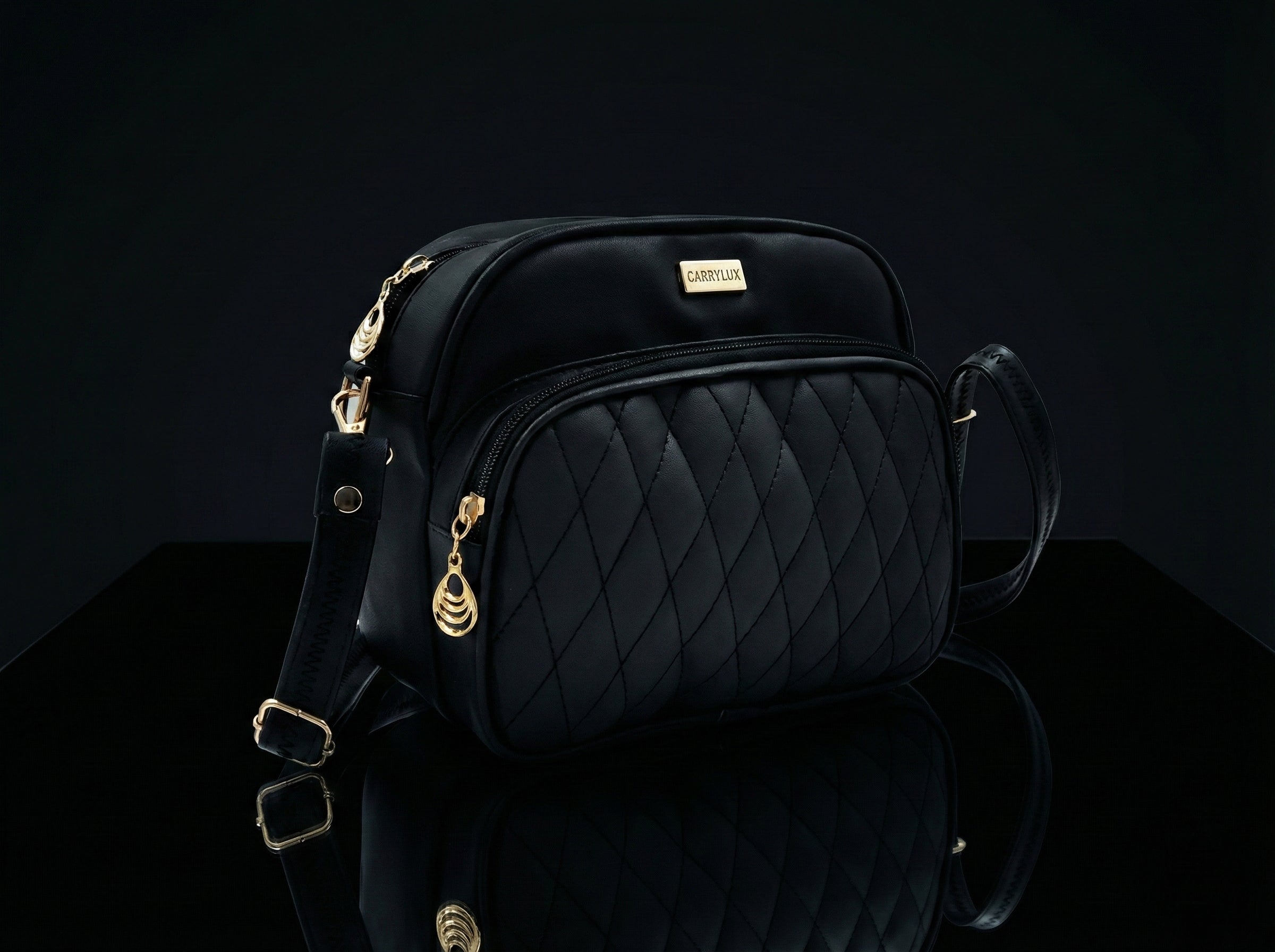 Luxury Quilted Crossbody Shoulder Bag – Premium PU Leather