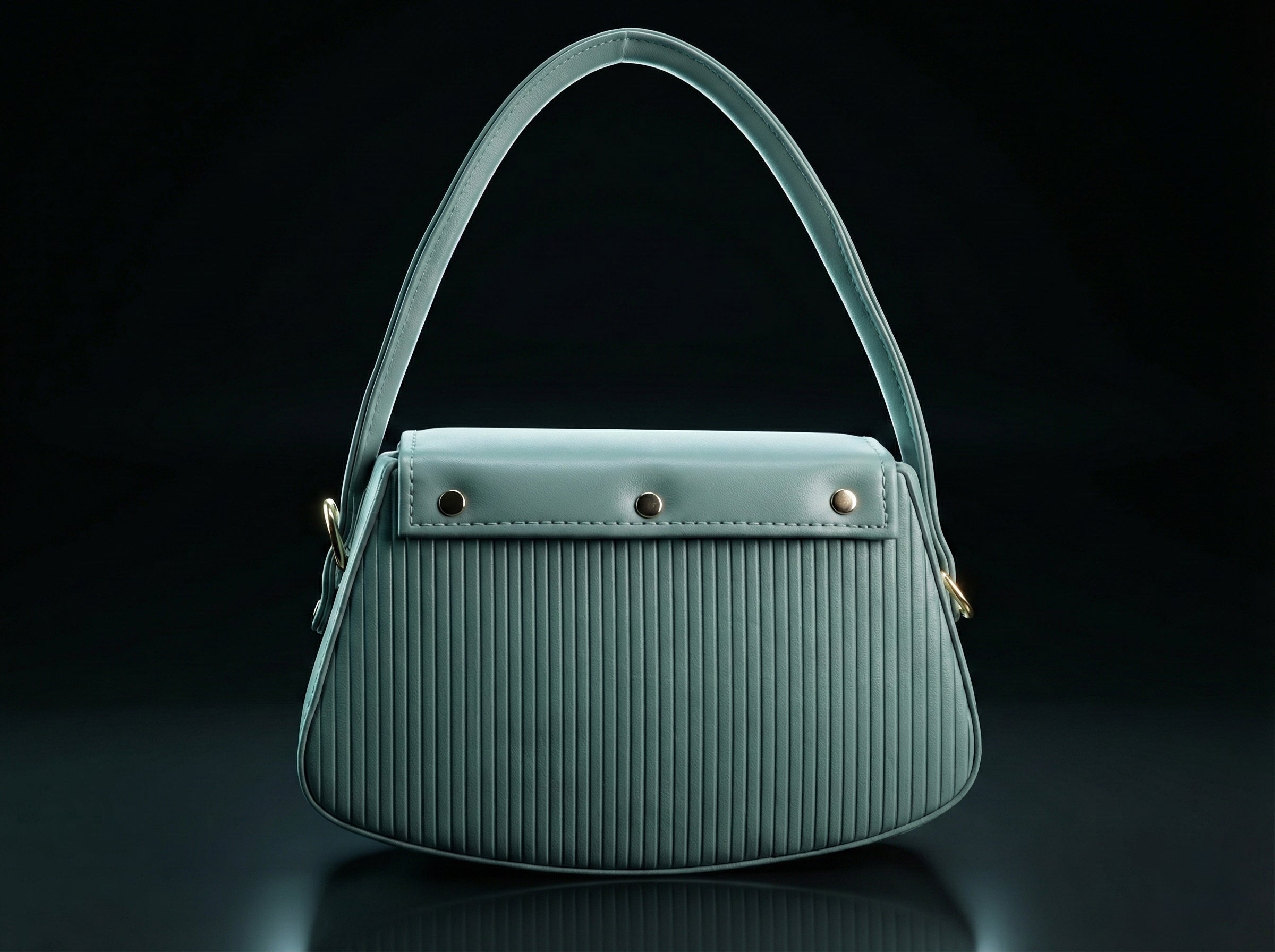 Luxury Pastel Green Sling Bag for Women – Premium PU Leather | Elegant Gold Hardware