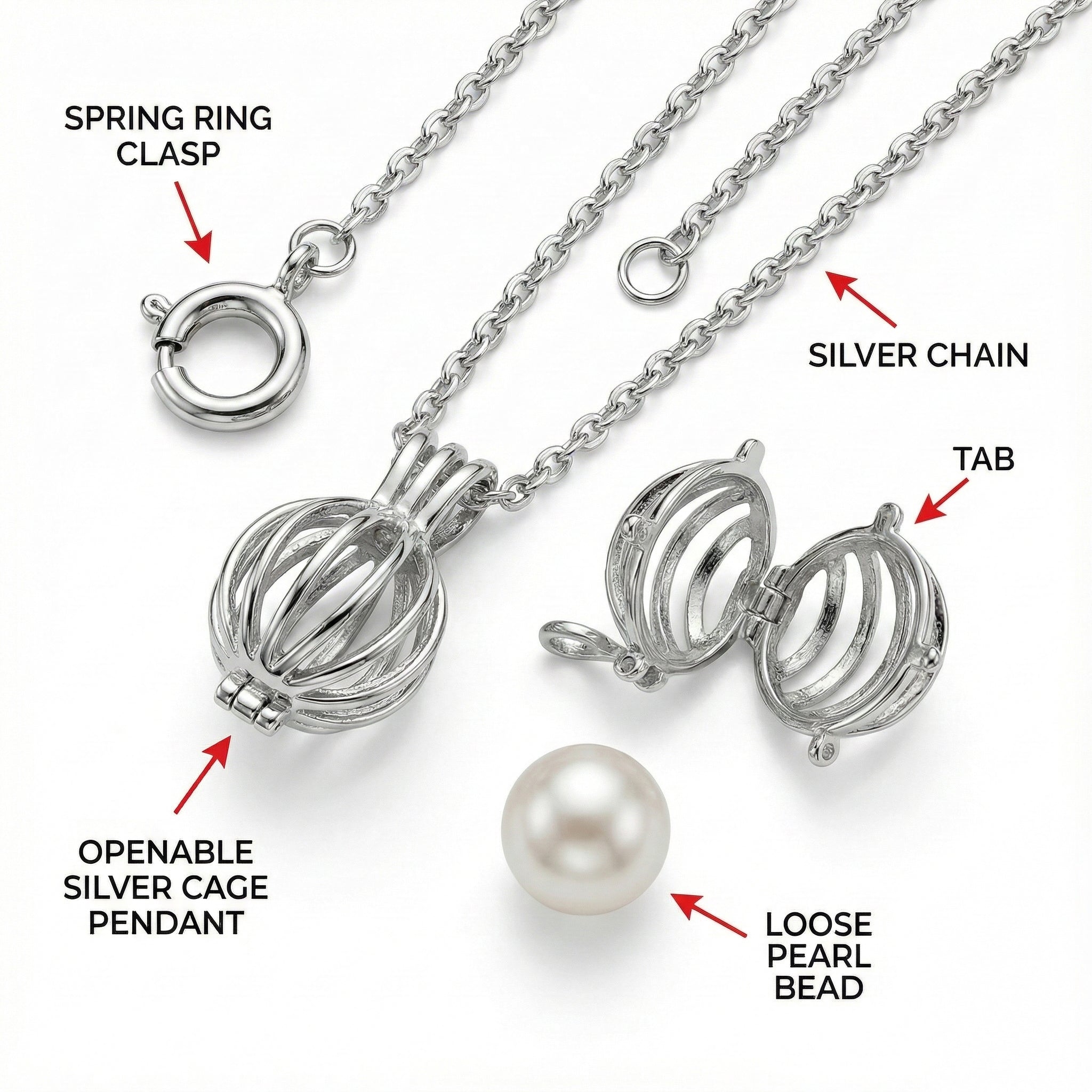 Love Pearl in Oyster Necklace Gifting Set with Ring & Earrings | Romantic Surprise Gift | Amanishe Studio