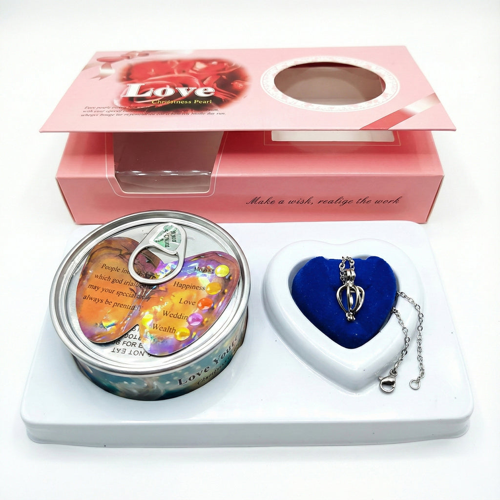 Love Pearl in Oyster Necklace Gifting Set with Ring & Earrings | Romantic Surprise Gift | Amanishe Studio